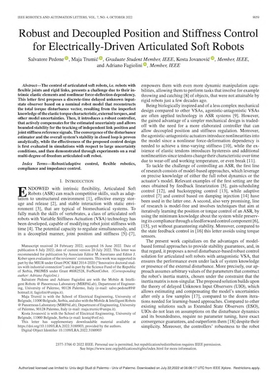 2022 IEEE Robotics & Automation Letters