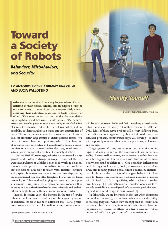 Cover of IEEE Robotics & Automation Magazine